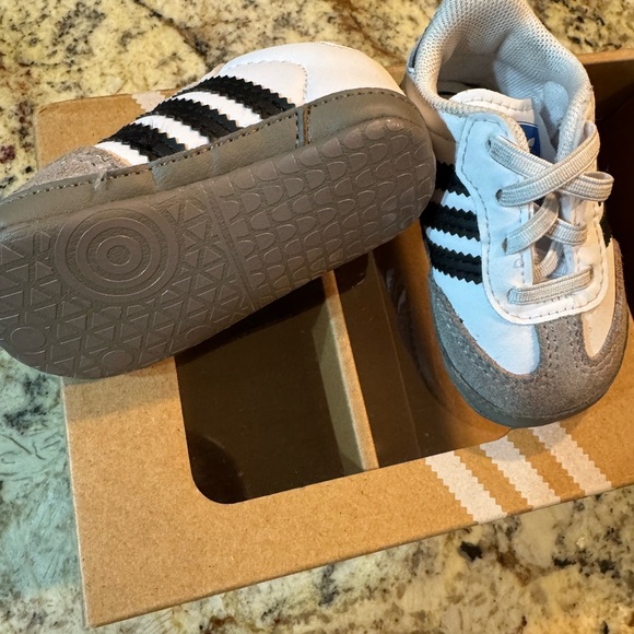 Adidas Kids Samba Sneakers - White and Brown - Picture 3 of 8